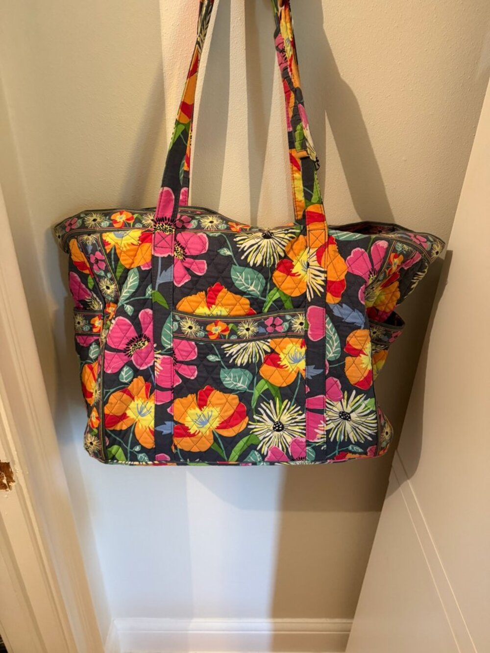 Vera Bradley Get Carried Away Tote Bag in Jazzy Blooms Floral (Retired print!)